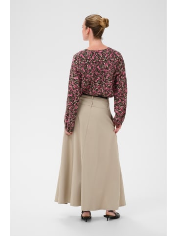 Kaffe Bluse langarm KAbella Regular fit in Pink Black Graphic Flower