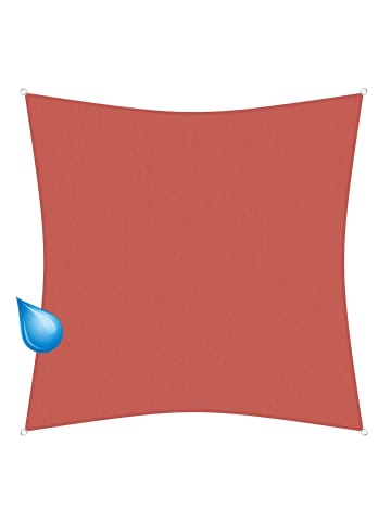 Sonnensegel Hydro, 3 x 3 m, Quadrat, wasserabweisend, rostrot in Rostrot