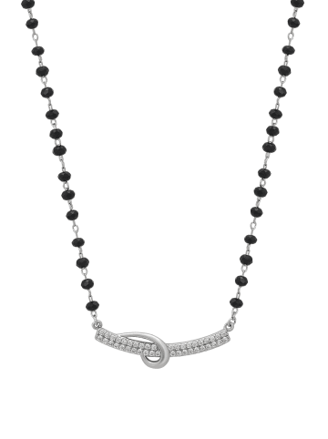 faina Women Necklace in Rose Gold Black