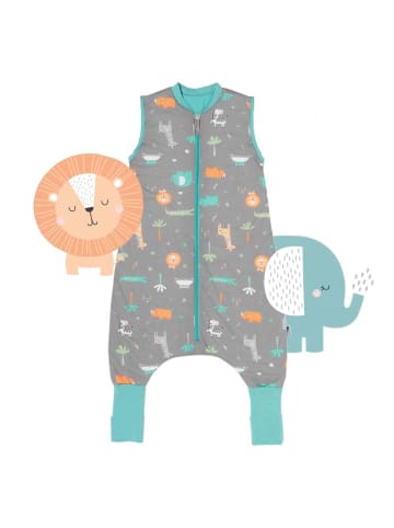 Schlummersack Schlafsack mit Füßen und umklappbaren Bündchen 1.0 TOG in Türkis