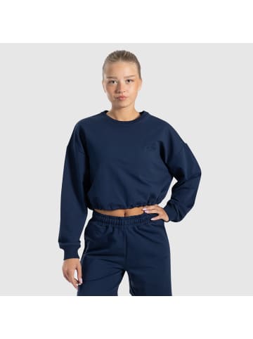 SMILODOX Crop Sweatshirt Triana in Marineblau