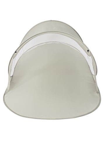 tectake Pop-Up Strandmuschel Angelika 245 x 145 x 95 cm, grau