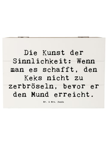 Mr. & Mrs. Panda Truhe Spruch Kunst der Sinnlichkeit mit Spruch in Weiß