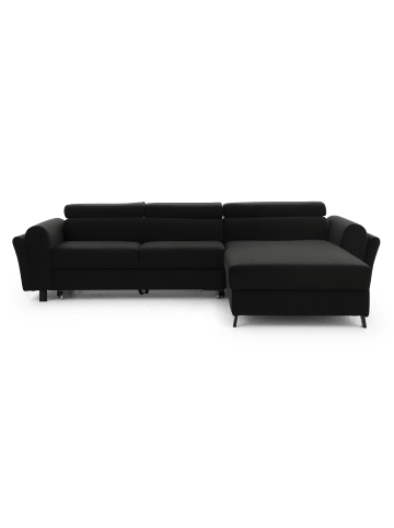 MF Design Mariam Recamiere Rechts in Schwarz -  (L) 200 x (B) 288 x (H) 92 cm