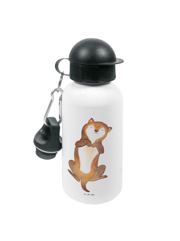 Mr. & Mrs. Panda Kindertrinkflasche Hund Streicheln ohne Spruch in Weiß