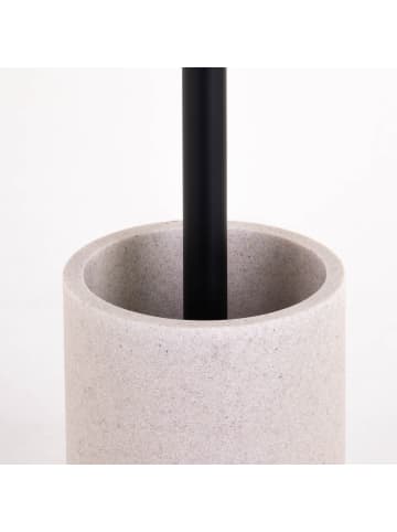 Douceur d’Intérieur WC-Bürste mit schwarzem Griff, SAND in Beige, 10 x 40 cm