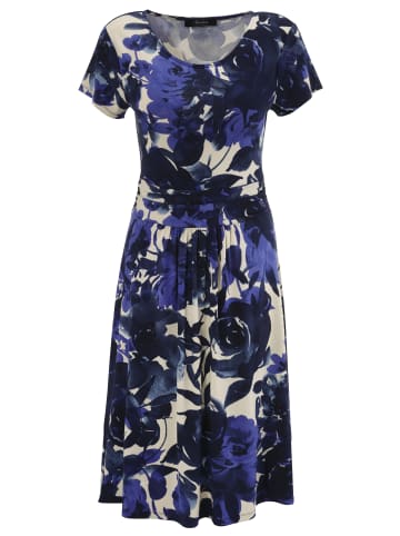 Aniston SELECTED Jerseykleid in marine-beige-royalblau-hellblau