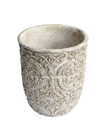 AltoBelli Blumentopf PERUGIA Beige Grau Zement Rund 20x17 cm