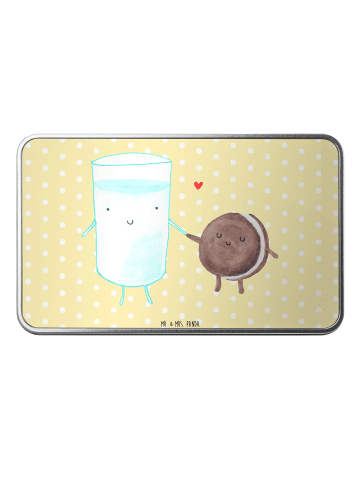 Mr. & Mrs. Panda Metalldose Milch Keks ohne Spruch in Gelb Pastell