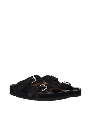 Isabel Marant Schwarz Leder Hausschuhe