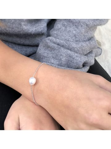 Ailoria MISAKI Armband Silber/weiße Perle in weiß