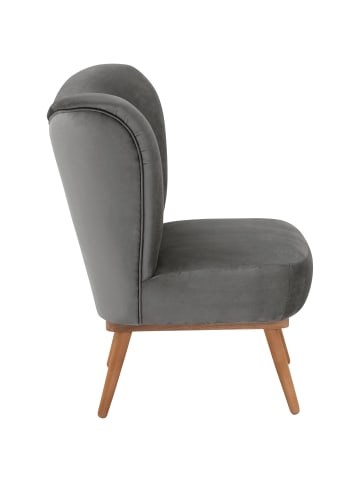 58 aufm Kessel COCKTAILSESSEL Kayra Samtvelours grau