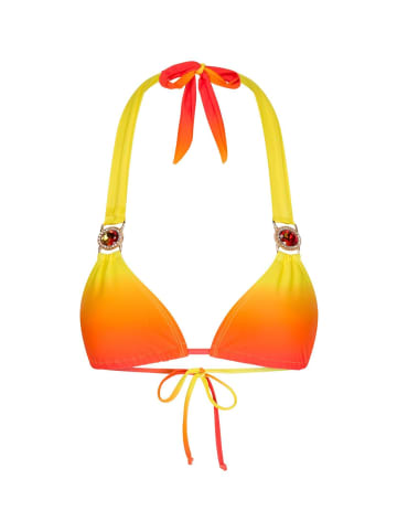 Moda Minx Bikini Top Club Tropicana Triangel Top in Tequila Sunrise