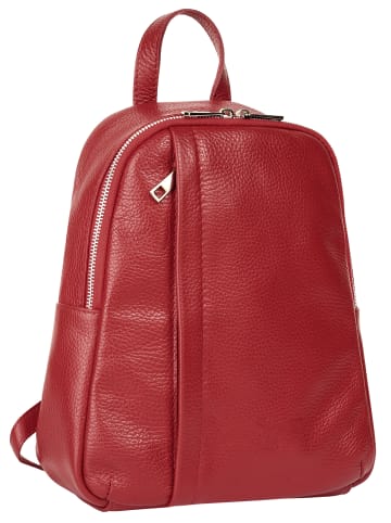 Samantha Look Rucksack echt Leder in rot