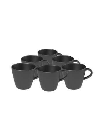 Villeroy & Boch Kaffeetasse 6 Stk Manufacture Rock in schwarz