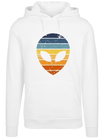 F4NT4STIC Hoodie Alien Sonnenuntergang Retro in weiß