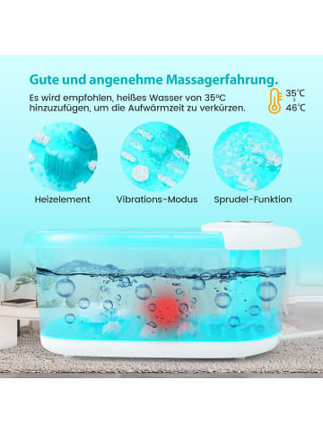 COSTWAY Fußbad Massagegerät in Hellblau
