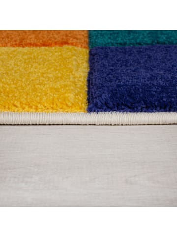 KADIMA DESIGN Bunter, langlebiger Teppich mit Retro-geometrischem Muster