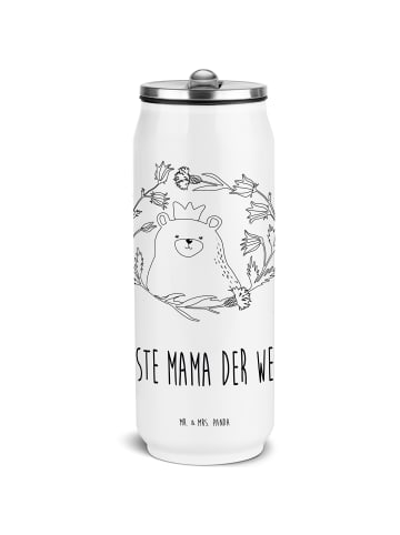 Mr. & Mrs. Panda Thermoflasche Bär Königin mit Spruch in Weiß