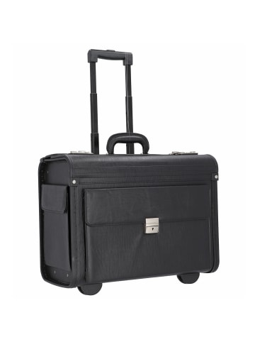 Alassio 2-Rollen Pilotentrolley 48 cm Laptopfach in schwarz