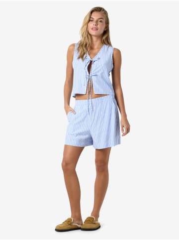 Noisy may Gestreifte Freizeitshorts mit elastischem Bund in Blau