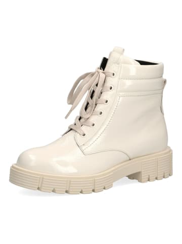 Caprice Stiefelette in Weiß Lack