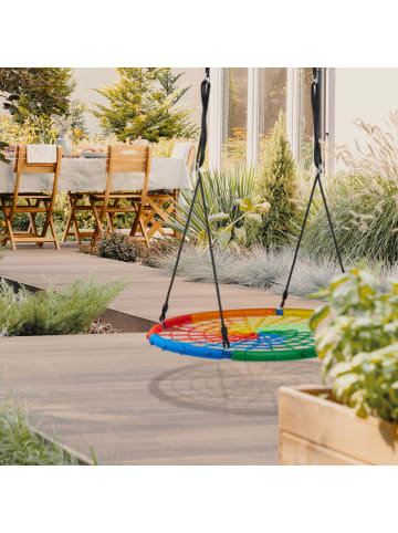 relaxdays Nestschaukel in Bunt - (H)162 x (D)101 cm