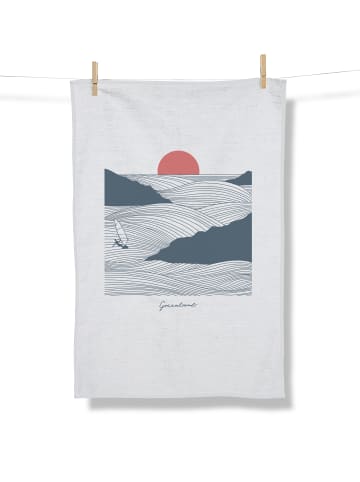 GreenBomb Tea Towel Sail Cliff in Weiß