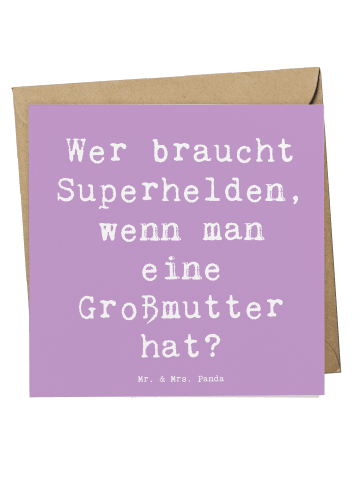 Mr. & Mrs. Panda Deluxe Karte Großmutter Liebe mit Spruch in Lavendeltraum