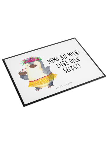 Mr. & Mrs. Panda Tischunterlage Pinguin Kokosnuss mit Spruch in Weiß