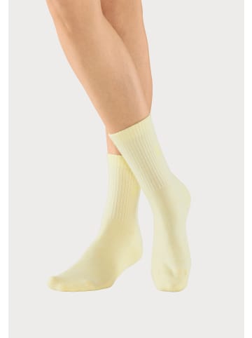 ELBSAND Socken in 1x rosa, 1x apricot, 1x gelb