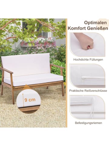 COSTWAY 4-TLG. Gartenmöbel Set in Weiß