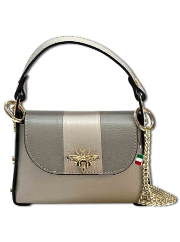 Florence Florence Umhängetasche Leder grau, hellgrau ca. 19cm