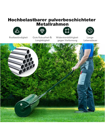 COSTWAY Rasenwalze 63 L 90 cm breite in Grün