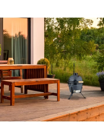 relaxdays Kamado Grill in Grau - Ø 32 cm