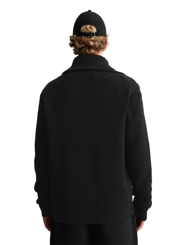 Marc O'Polo DENIM Strickjacke regular mit Kragen in Schwarz