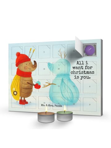 Mr. & Mrs. Panda adventskalender kerzen Nachtfalter Schneemann D... in Weiß