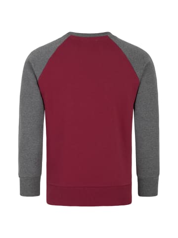 Amaci&Sons Sweatshirt mit Rundhalsausschnitt MILWAUKEE in Bordeaux/Anthrazit