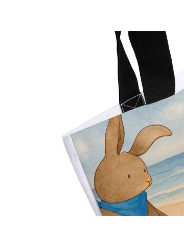 Mr. & Mrs. Panda Tote Bag Hasen Muschel Design mit Spruch in Weiß