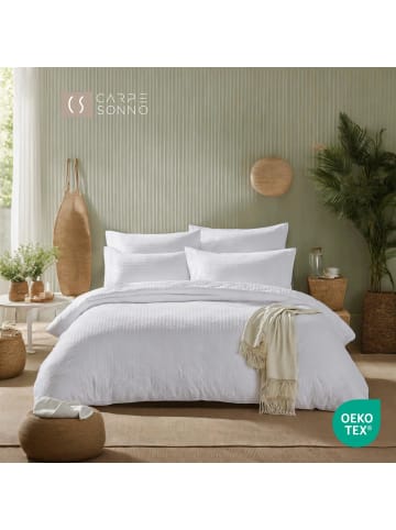 Carpe Sonno Seersucker Bettwäsche in Weiß