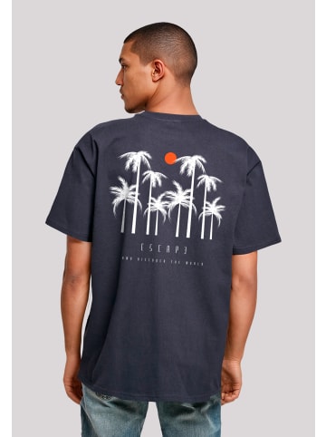 F4NT4STIC T-Shirt Oversize Discover Palm Trees in marineblau