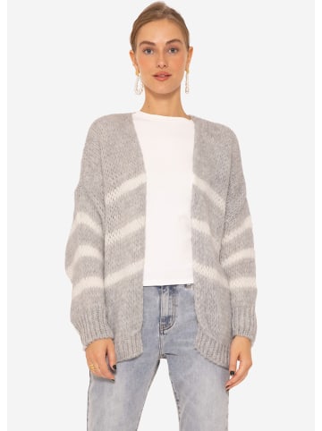 SASSYCLASSY Oversize Strick-Cardigan in Grau