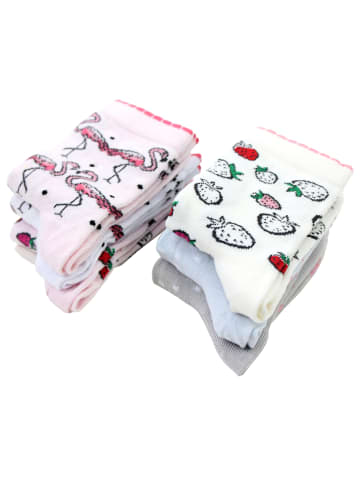 TupTam Kinder Socken Mädchen Jungen Bunt Gemustert 6er Pack in hellrosa