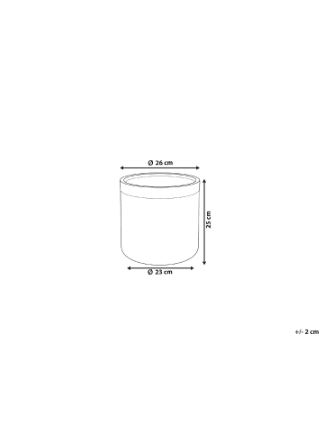 Beliani Outdoor Blumentopf SAMOS in Grau - (W) 26 x (H) 25 x (L) 26 cm