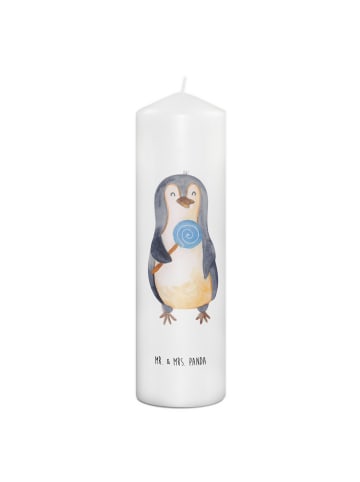 Mr. & Mrs. Panda Kerze Pinguin Lolli ohne Spruch in Weiß