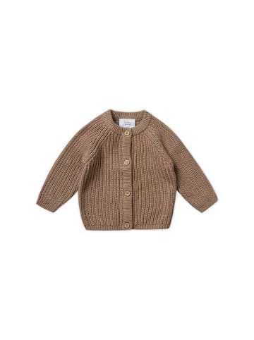 Stellou & friends Gerippter Strick-Cardigan in camel