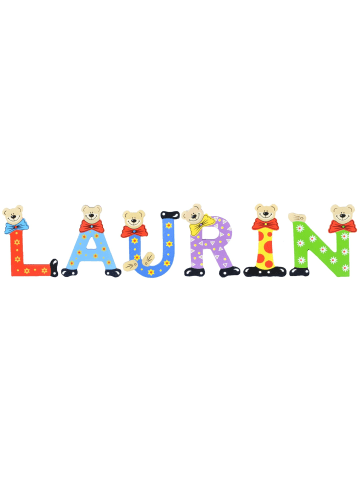 Playshoes Deko-Buchstaben "LAURIN" in bunt