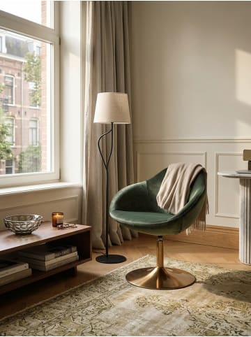 KADIMA DESIGN Loungesessel SIRAN Samt / Gold 70x79x70 cm Design Drehstuhl, in Grün