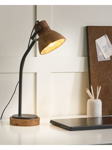 Beliani Tischleuchten KOLAR in Braun/Schwarz - (W) 18 x (H) 62 x (L) 18 cm