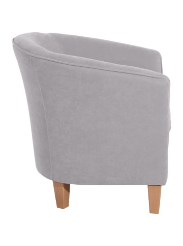 58 aufm Kessel SESSEL Karine Bezug Veloursstoff Buche natur / silber